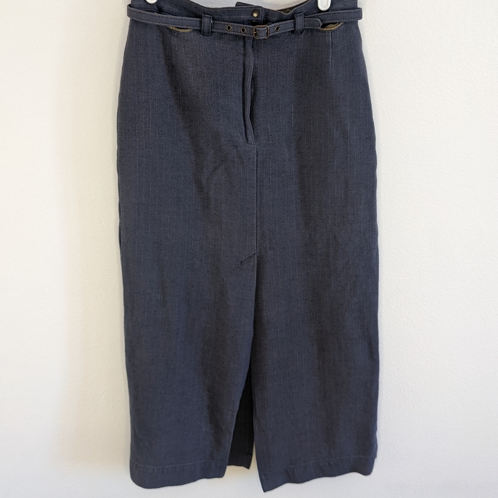 Dorothy Schoelen The Silver Connection Vintage Pinstripe Skirt|Size 10